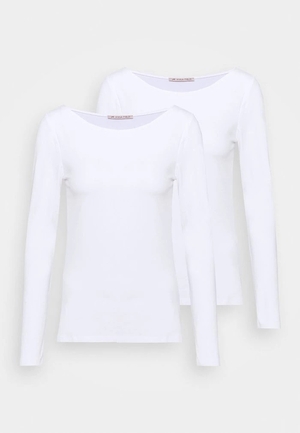 T-Shirt ANNA FIELD Anna Field 2 Pack Blanche Femme | FLE-5575161